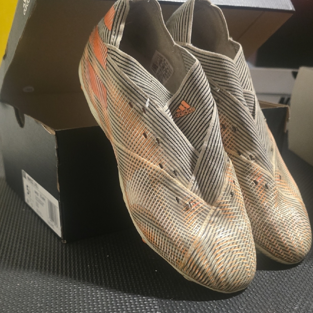 Adidas Men's Orange and Black Athletic Shoes
